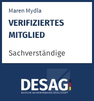 DESAG Sachverständigen-Zertifikat: Maren Mydla